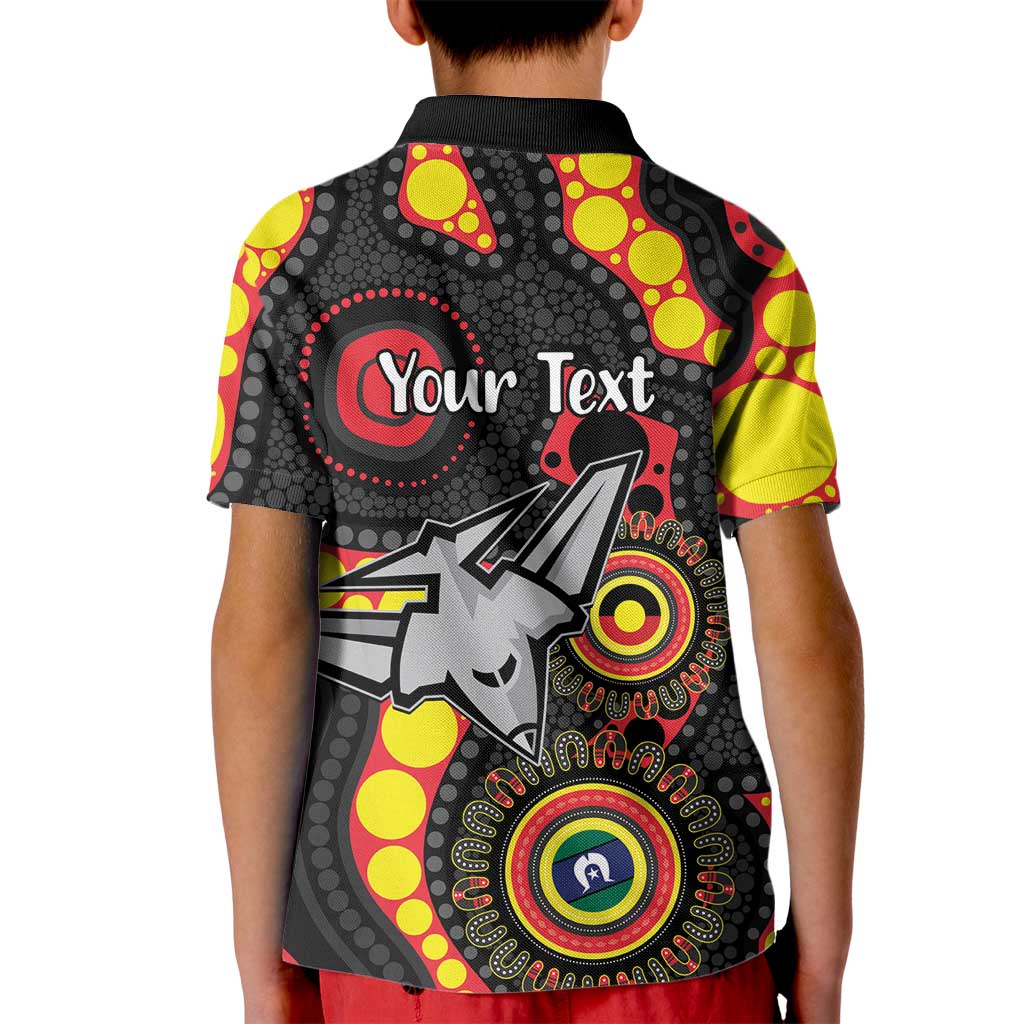 Essendon Bombers NAIDOC Week 2026 Personalised Kid Polo Shirt 50 Years of Deadly Aboriginal Art
