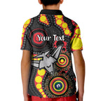 Essendon Bombers NAIDOC Week 2026 Personalised Kid Polo Shirt 50 Years of Deadly Aboriginal Art