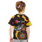 Essendon Bombers NAIDOC Week 2026 Personalised Kid T Shirt 50 Years of Deadly Aboriginal Art