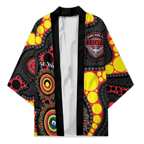 Essendon Bombers NAIDOC Week 2026 Personalised Kimono 50 Years of Deadly Aboriginal Art