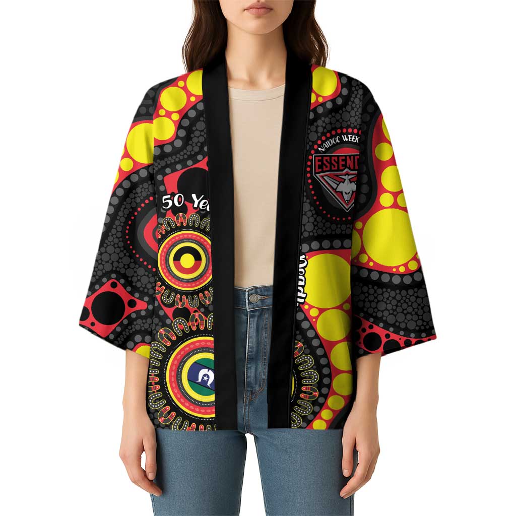 Essendon Bombers NAIDOC Week 2026 Personalised Kimono 50 Years of Deadly Aboriginal Art