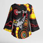 Essendon Bombers NAIDOC Week 2026 Personalised Kimono Sleeve Blouse 50 Years of Deadly Aboriginal Art