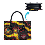 Essendon Bombers NAIDOC Week 2026 Personalised Leather Bag 50 Years of Deadly Aboriginal Art