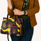 Essendon Bombers NAIDOC Week 2026 Personalised Leather Bag 50 Years of Deadly Aboriginal Art