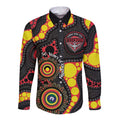 Essendon Bombers NAIDOC Week 2026 Personalised Long Sleeve Button Shirt 50 Years of Deadly Aboriginal Art