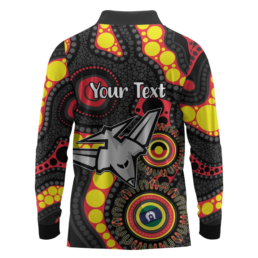 Essendon Bombers NAIDOC Week 2026 Personalised Long Sleeve Polo Shirt 50 Years of Deadly Aboriginal Art