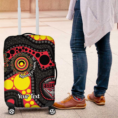 Essendon Bombers NAIDOC Week 2026 Personalised Luggage Cover 50 Years of Deadly Aboriginal Art