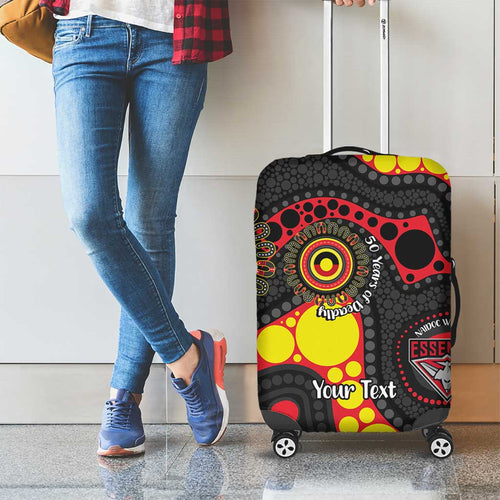 Essendon Bombers NAIDOC Week 2026 Personalised Luggage Cover 50 Years of Deadly Aboriginal Art