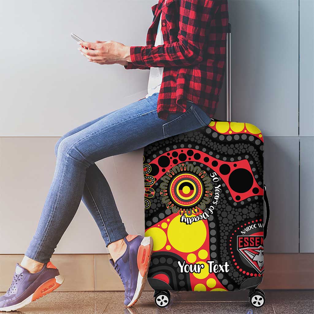 Essendon Bombers NAIDOC Week 2026 Personalised Luggage Cover 50 Years of Deadly Aboriginal Art