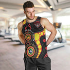 Essendon Bombers NAIDOC Week 2026 Personalised Men Tank Top 50 Years of Deadly Aboriginal Art