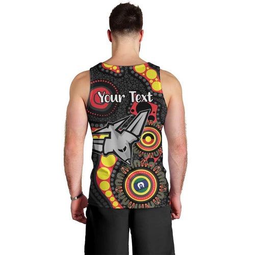 Essendon Bombers NAIDOC Week 2026 Personalised Men Tank Top 50 Years of Deadly Aboriginal Art