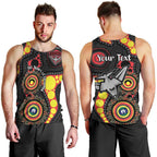 Essendon Bombers NAIDOC Week 2026 Personalised Men Tank Top 50 Years of Deadly Aboriginal Art