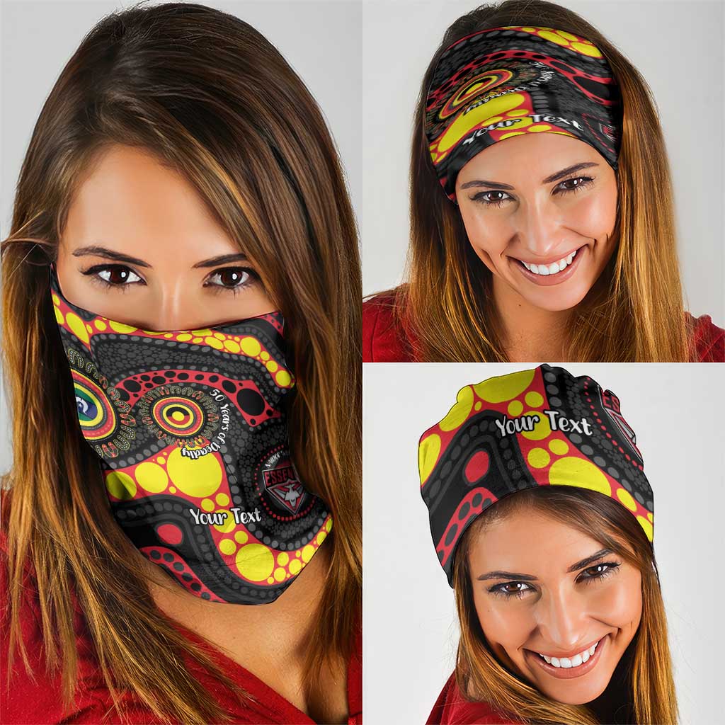 Essendon Bombers NAIDOC Week 2026 Personalised Neck Gaiter 50 Years of Deadly Aboriginal Art