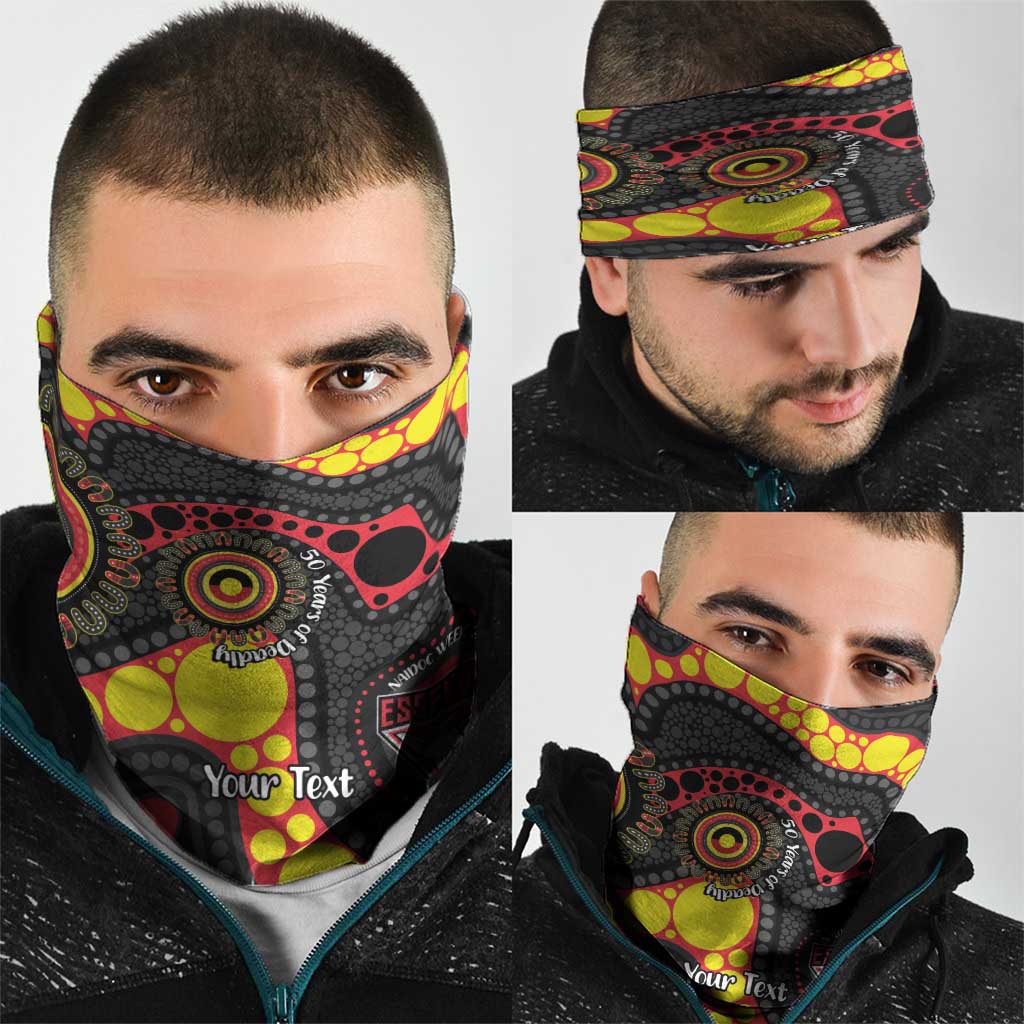 Essendon Bombers NAIDOC Week 2026 Personalised Neck Gaiter 50 Years of Deadly Aboriginal Art