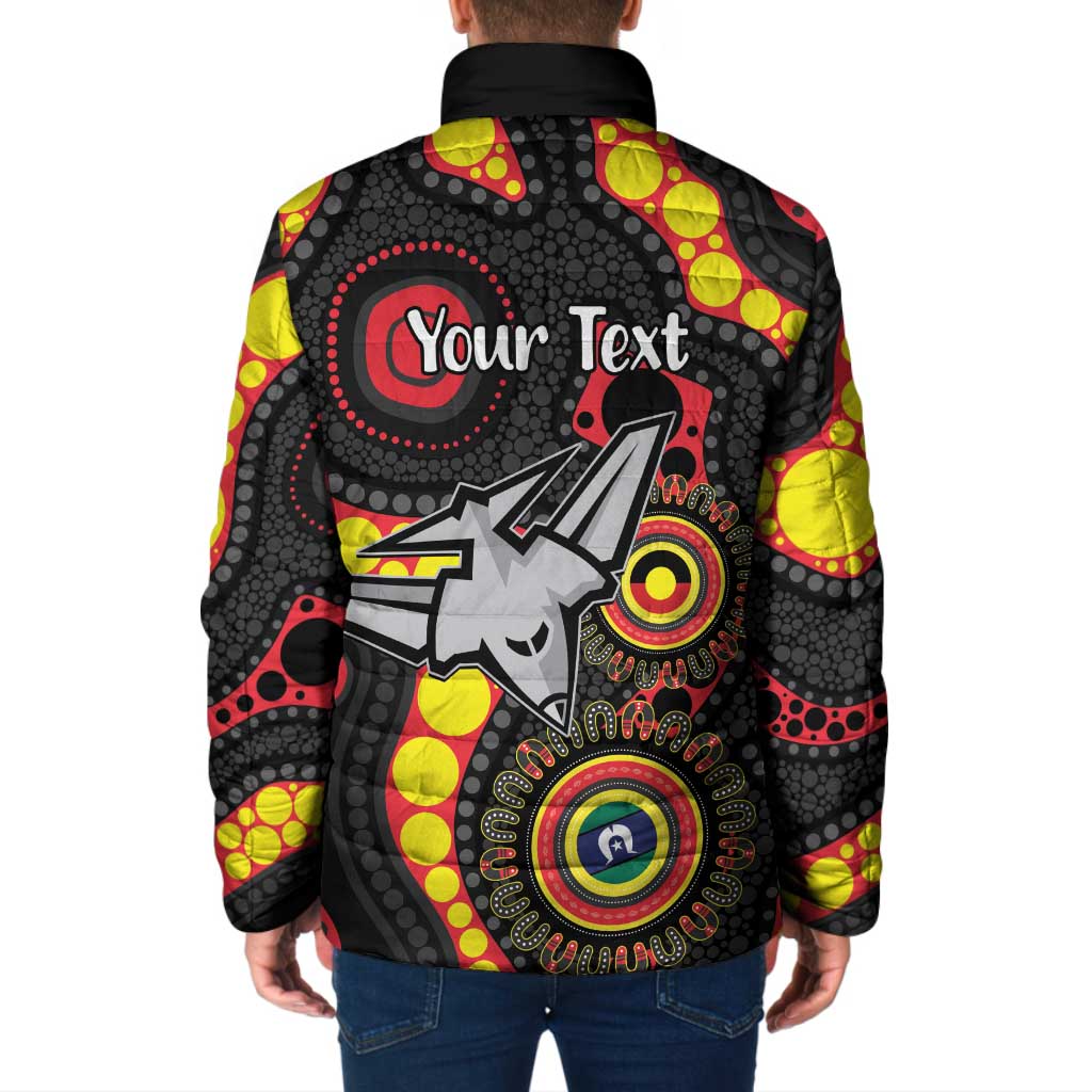 Essendon Bombers NAIDOC Week 2026 Personalised Padded Jacket 50 Years of Deadly Aboriginal Art