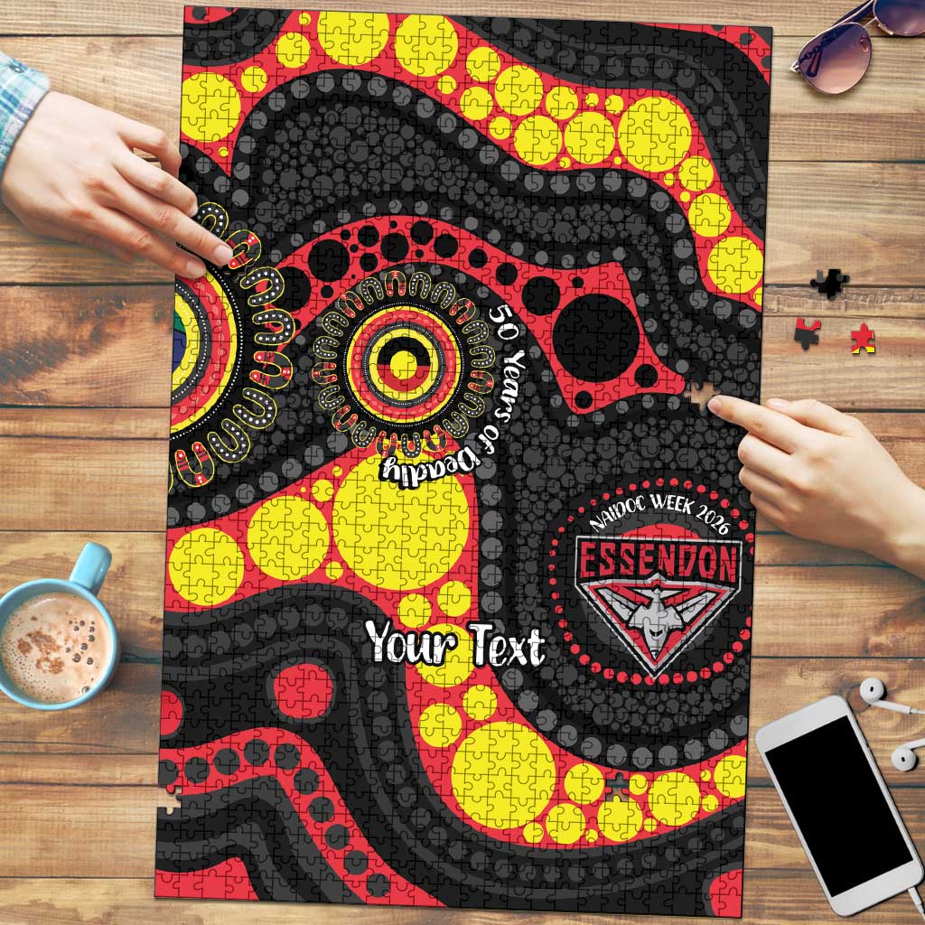 Essendon Bombers NAIDOC Week 2026 Personalised Puzzle 50 Years of Deadly Aboriginal Art