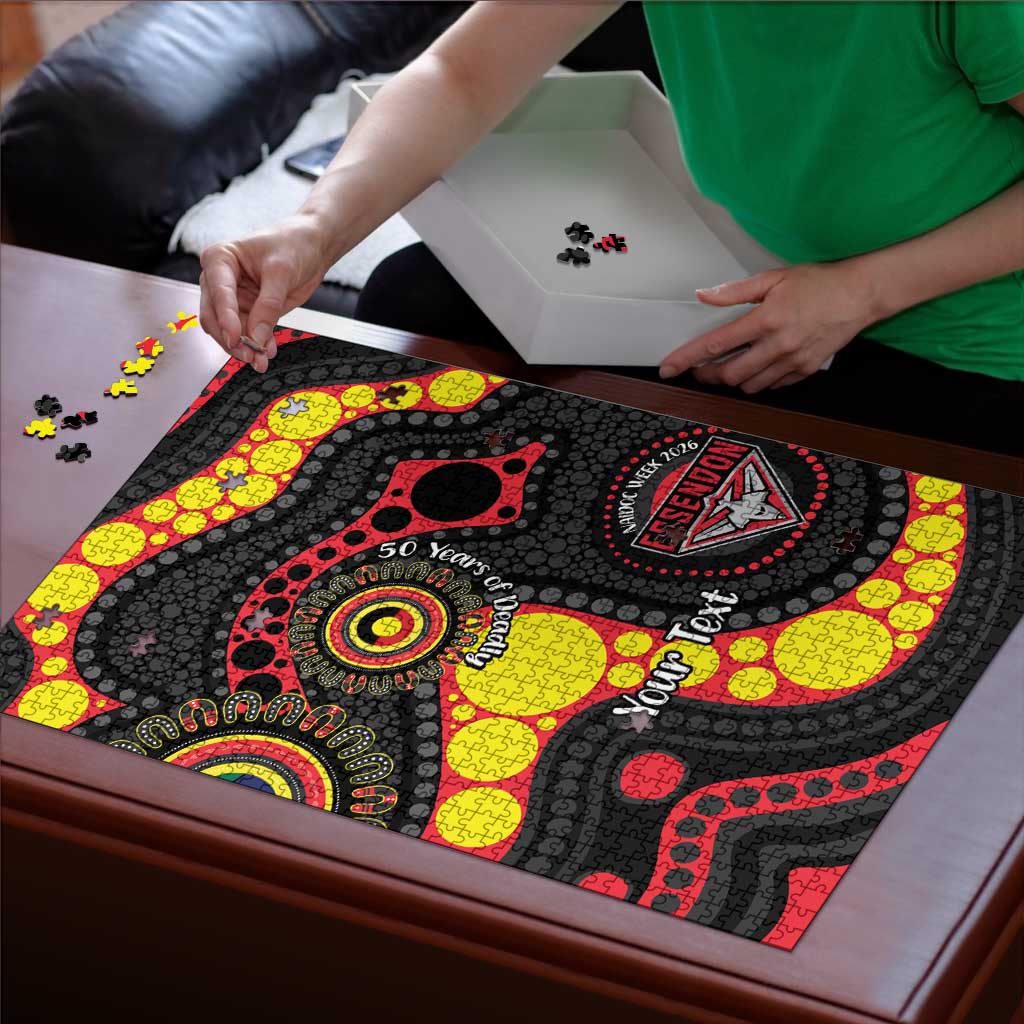 Essendon Bombers NAIDOC Week 2026 Personalised Puzzle 50 Years of Deadly Aboriginal Art