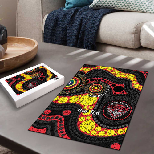Essendon Bombers NAIDOC Week 2026 Personalised Puzzle 50 Years of Deadly Aboriginal Art