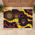 Essendon Bombers NAIDOC Week 2026 Personalised Rubber Doormat 50 Years of Deadly Aboriginal Art