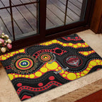Essendon Bombers NAIDOC Week 2026 Personalised Rubber Doormat 50 Years of Deadly Aboriginal Art
