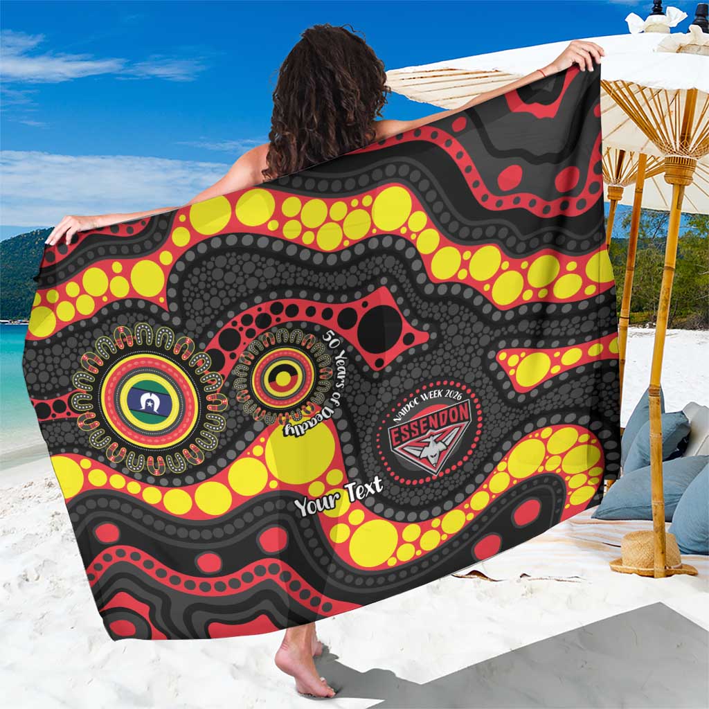 Essendon Bombers NAIDOC Week 2026 Personalised Sarong 50 Years of Deadly Aboriginal Art