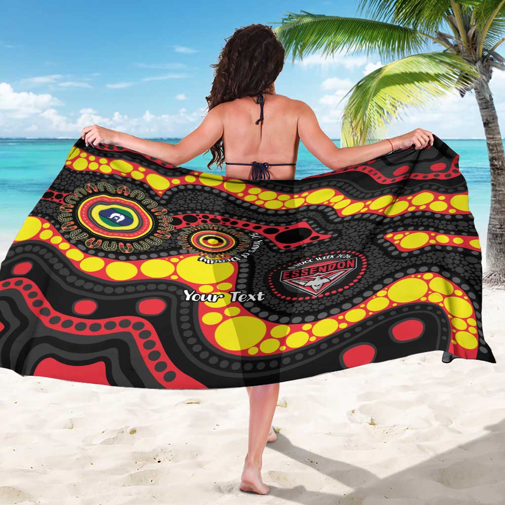 Essendon Bombers NAIDOC Week 2026 Personalised Sarong 50 Years of Deadly Aboriginal Art