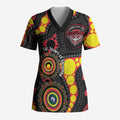 Essendon Bombers NAIDOC Week 2026 Personalised Scrub Top 50 Years of Deadly Aboriginal Art