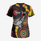 Essendon Bombers NAIDOC Week 2026 Personalised Scrub Top 50 Years of Deadly Aboriginal Art