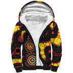 Essendon Bombers NAIDOC Week 2026 Personalised Sherpa Hoodie 50 Years of Deadly Aboriginal Art