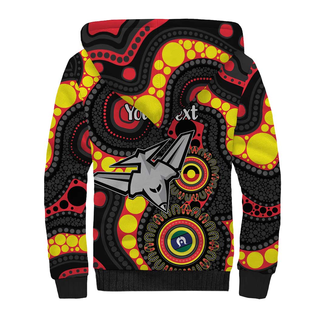 Essendon Bombers NAIDOC Week 2026 Personalised Sherpa Hoodie 50 Years of Deadly Aboriginal Art