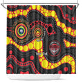 Essendon Bombers NAIDOC Week 2026 Personalised Shower Curtain 50 Years of Deadly Aboriginal Art