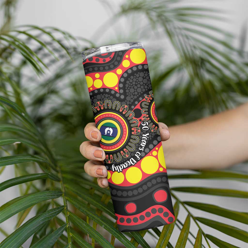 Essendon Bombers NAIDOC Week 2026 Personalised Skinny Tumbler 50 Years of Deadly Aboriginal Art