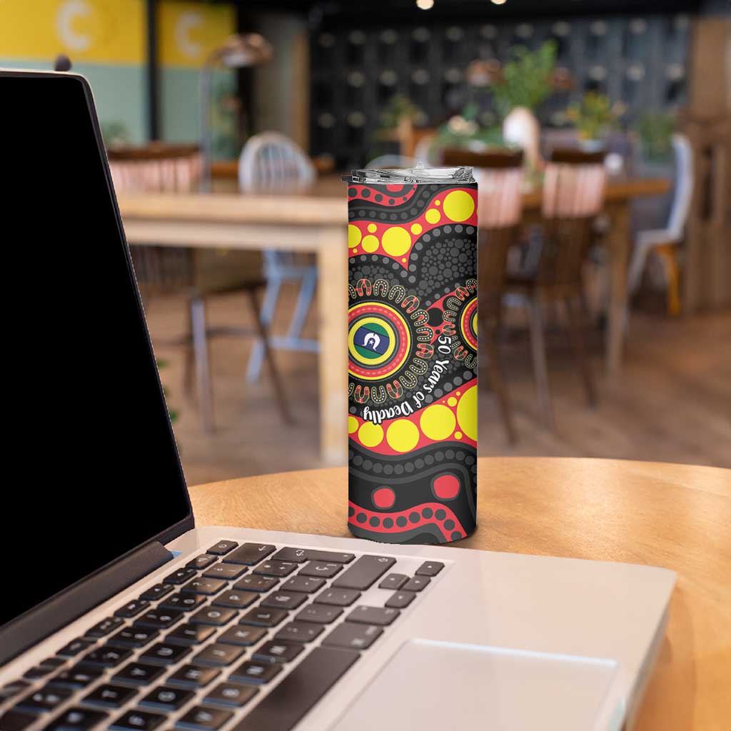 Essendon Bombers NAIDOC Week 2026 Personalised Skinny Tumbler 50 Years of Deadly Aboriginal Art