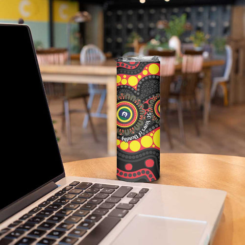 Essendon Bombers NAIDOC Week 2026 Personalised Skinny Tumbler 50 Years of Deadly Aboriginal Art