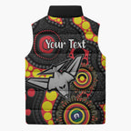 Essendon Bombers NAIDOC Week 2026 Personalised Sleeveless Puffer Jacket 50 Years of Deadly Aboriginal Art