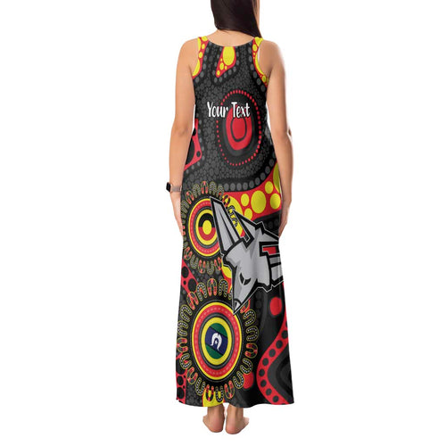 Essendon Bombers NAIDOC Week 2026 Personalised Tank Maxi Dress 50 Years of Deadly Aboriginal Art