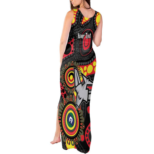 Essendon Bombers NAIDOC Week 2026 Personalised Tank Maxi Dress 50 Years of Deadly Aboriginal Art