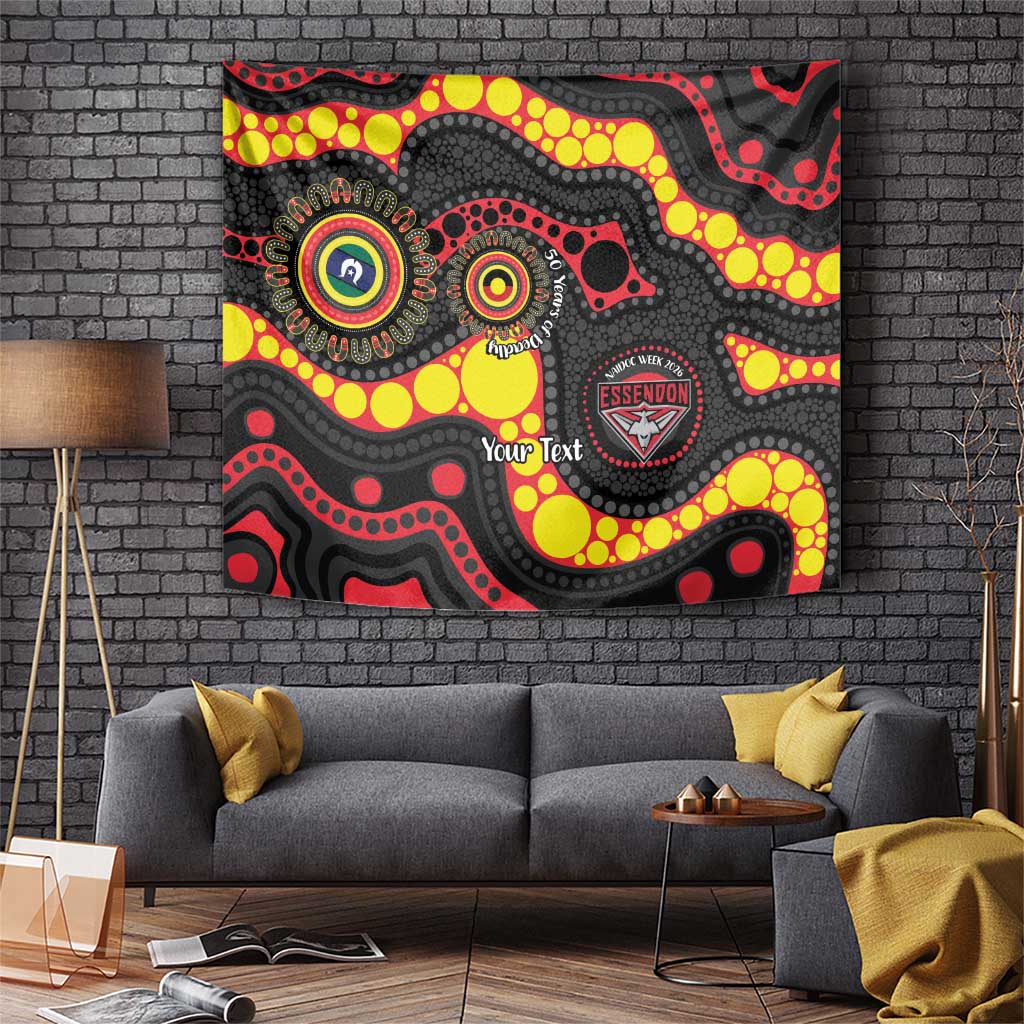 Essendon Bombers NAIDOC Week 2026 Personalised Tapestry 50 Years of Deadly Aboriginal Art