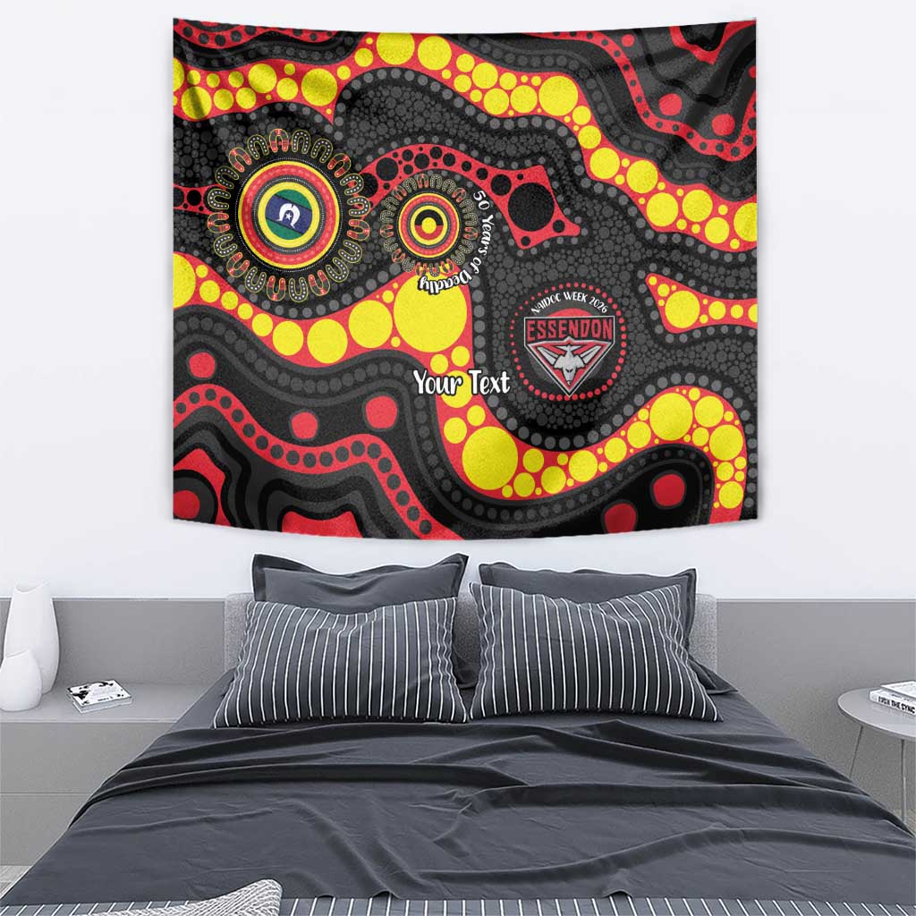 Essendon Bombers NAIDOC Week 2026 Personalised Tapestry 50 Years of Deadly Aboriginal Art