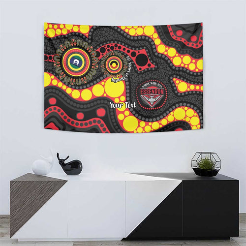 Essendon Bombers NAIDOC Week 2026 Personalised Tapestry 50 Years of Deadly Aboriginal Art