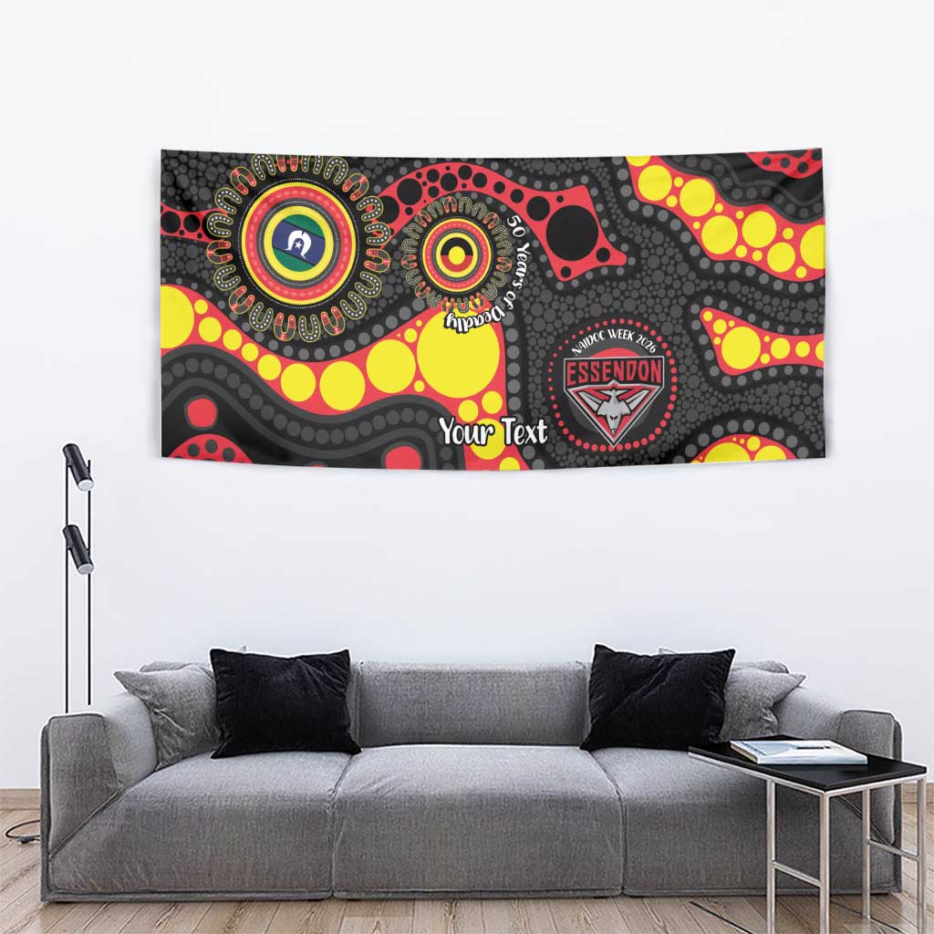 Essendon Bombers NAIDOC Week 2026 Personalised Tapestry 50 Years of Deadly Aboriginal Art