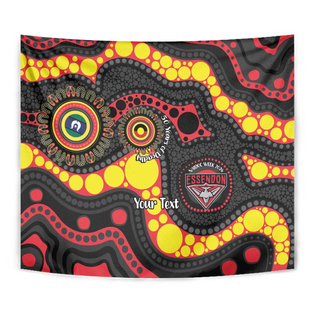 Essendon Bombers NAIDOC Week 2026 Personalised Tapestry 50 Years of Deadly Aboriginal Art