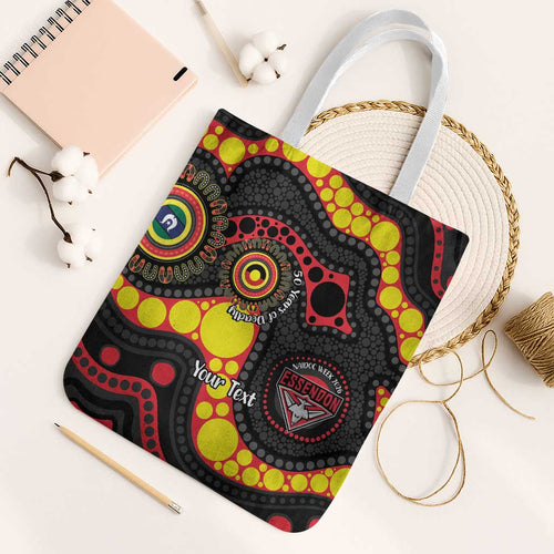 Essendon Bombers NAIDOC Week 2026 Personalised Tote Bag 50 Years of Deadly Aboriginal Art