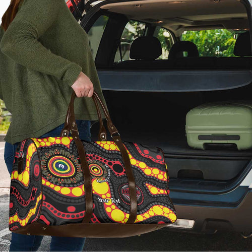 Essendon Bombers NAIDOC Week 2026 Personalised Travel Bag 50 Years of Deadly Aboriginal Art