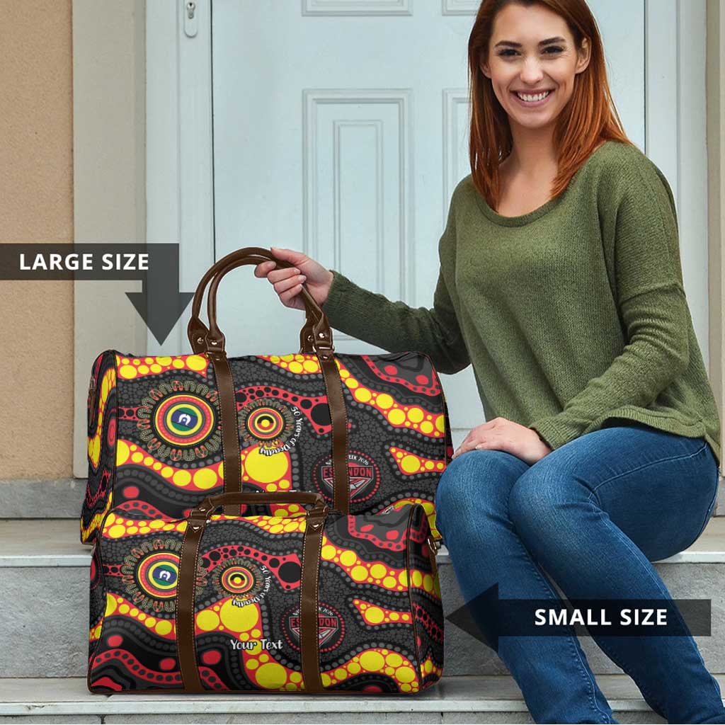 Essendon Bombers NAIDOC Week 2026 Personalised Travel Bag 50 Years of Deadly Aboriginal Art