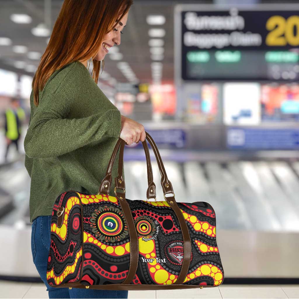 Essendon Bombers NAIDOC Week 2026 Personalised Travel Bag 50 Years of Deadly Aboriginal Art