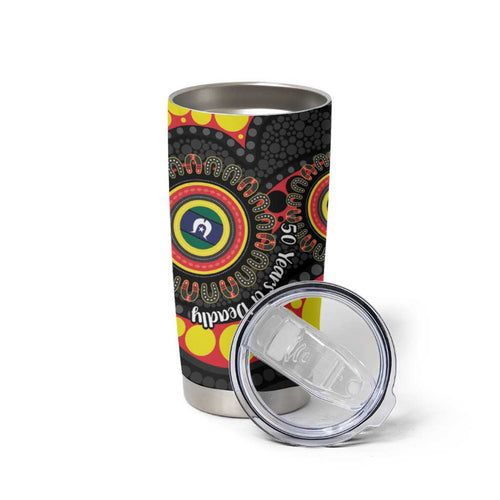 Essendon Bombers NAIDOC Week 2026 Personalised Tumbler Cup 50 Years of Deadly Aboriginal Art