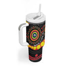 Essendon Bombers NAIDOC Week 2026 Personalised Tumbler With Handle 50 Years of Deadly Aboriginal Art