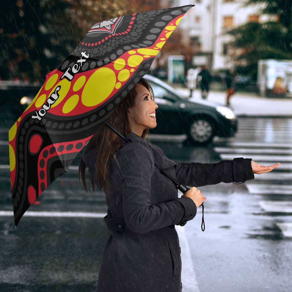 Essendon Bombers NAIDOC Week 2026 Personalised Umbrella 50 Years of Deadly Aboriginal Art
