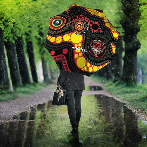 Essendon Bombers NAIDOC Week 2026 Personalised Umbrella 50 Years of Deadly Aboriginal Art